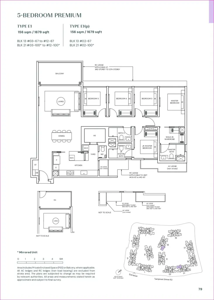 5 Bedroom Premium indicative floor plan