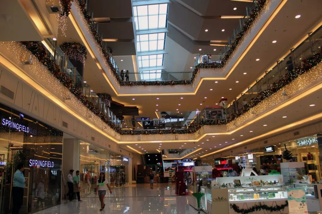 Interior of a Singapore suburban shopping mall, for illustration